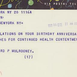 Telegram: 1942 March 28