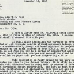 Letter: 1955 November 10