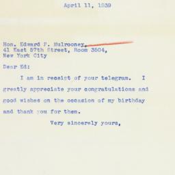 Letter: 1939 April 11