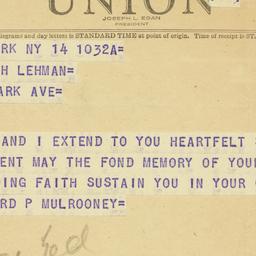 Telegram: 1948 July 14