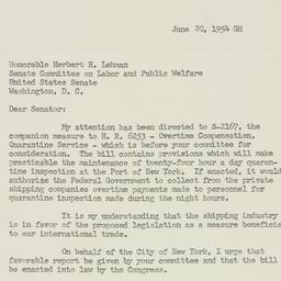 Letter: 1954 June 30