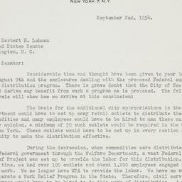 Letter: 1954 September 2