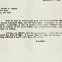 Letter: 1956 February 8