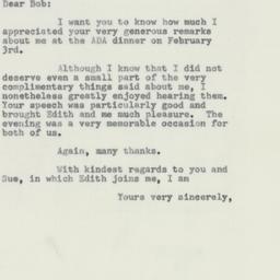 Letter: 1956 February 13