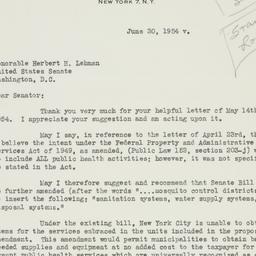 Letter: 1954 June 30