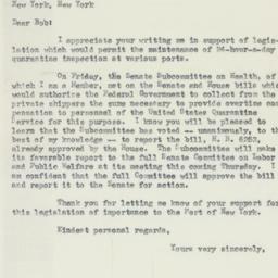 Letter: 1954 July 19