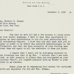 Letter: 1956 December 7