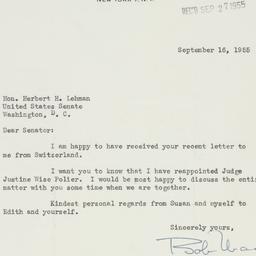 Letter: 1955 September 16