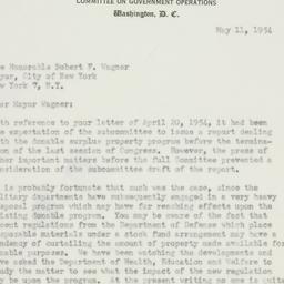 Letter: 1954 May 11