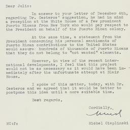 Letter: 1950 December 5
