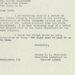 Letter: 1951 January 1