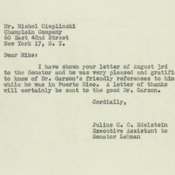 Letter: 1950 August 5