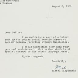 Letter: 1950 August 3