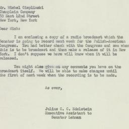 Letter: 1950 December 19