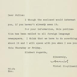 Letter: 1951 May 16