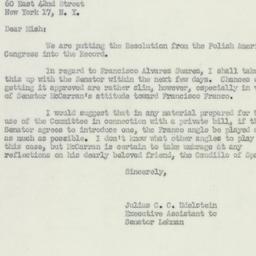 Letter: 1952 June 9