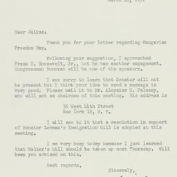Letter: 1952 March 10