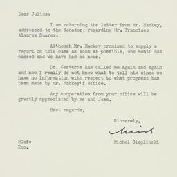 Letter: 1952 May 2