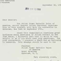 Letter: 1950 September 13