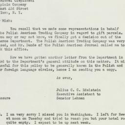 Letter: 1951 November 9