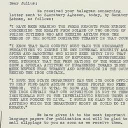 Letter: 1951 August 7