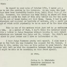 Letter: 1951 October 20