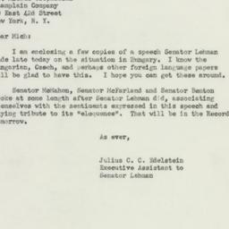 Letter: 1951 August 29