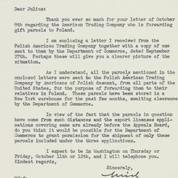 Letter: 1951 October 10