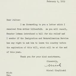 Letter: 1952 February 6