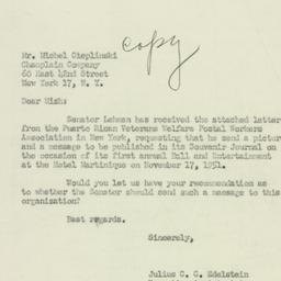 Letter: 1951 August 10