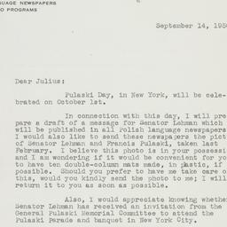 Letter: 1950 September 14