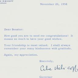 Letter: 1958 November 20