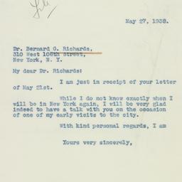 Letter: 1938 May 27