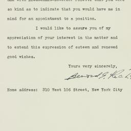 Letter: 1939 November 1