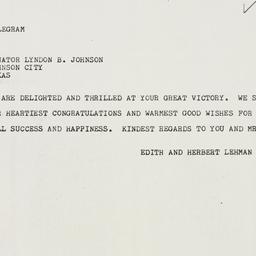 Letter: 1960 November 9