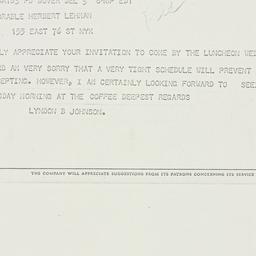Memorandum: 1960 October 3