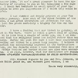 Telegram: 1960 September 26
