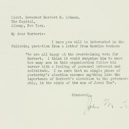 Letter: 1932 November 12