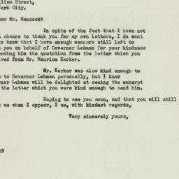 Letter: 1932 November 20