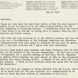 Letter: 1947 May 8