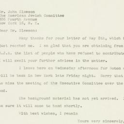 Letter: 1947 May 12