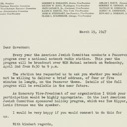 Letter: 1947 March 19