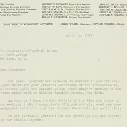 Letter: 1947 April 14