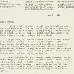 Letter: 1947 May 2