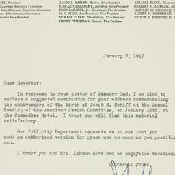 Letter: 1947 January 8