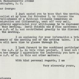 Letter: 1953 November 6