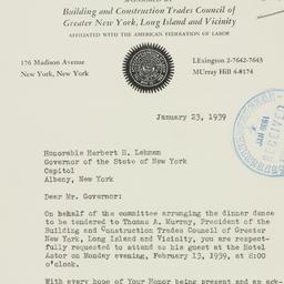 Letter: 1939 January 23