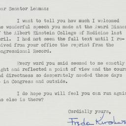 Letter: 1956 July 18