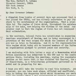 Letter: 1946 January 29