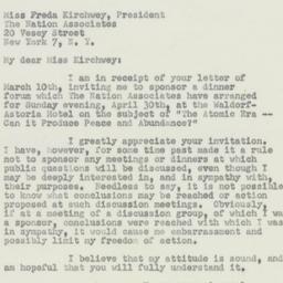 Letter: 1950 April 3